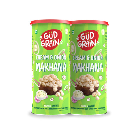 Roasted Makhana | Cream & Onion | 75g | Pack of 2 |