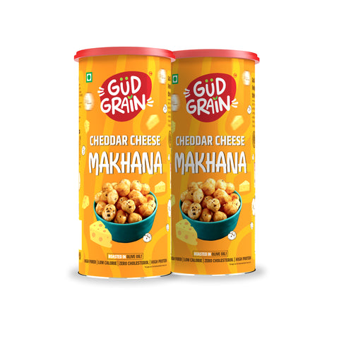 Roasted Makhana | Cheddar Cheese | 75g | Pack of 2 |
