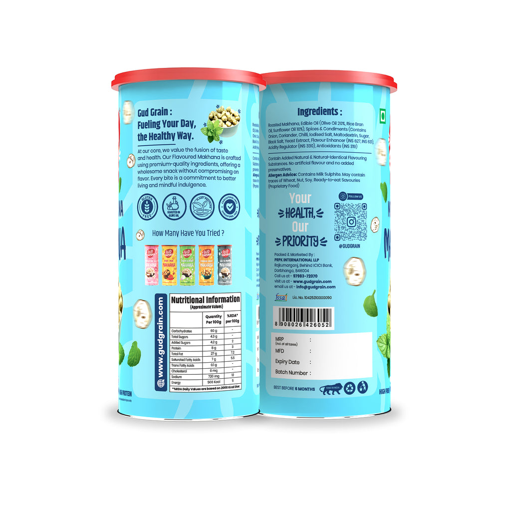 Roasted Makhana | Mint Makhana | 75g | Pack of 2