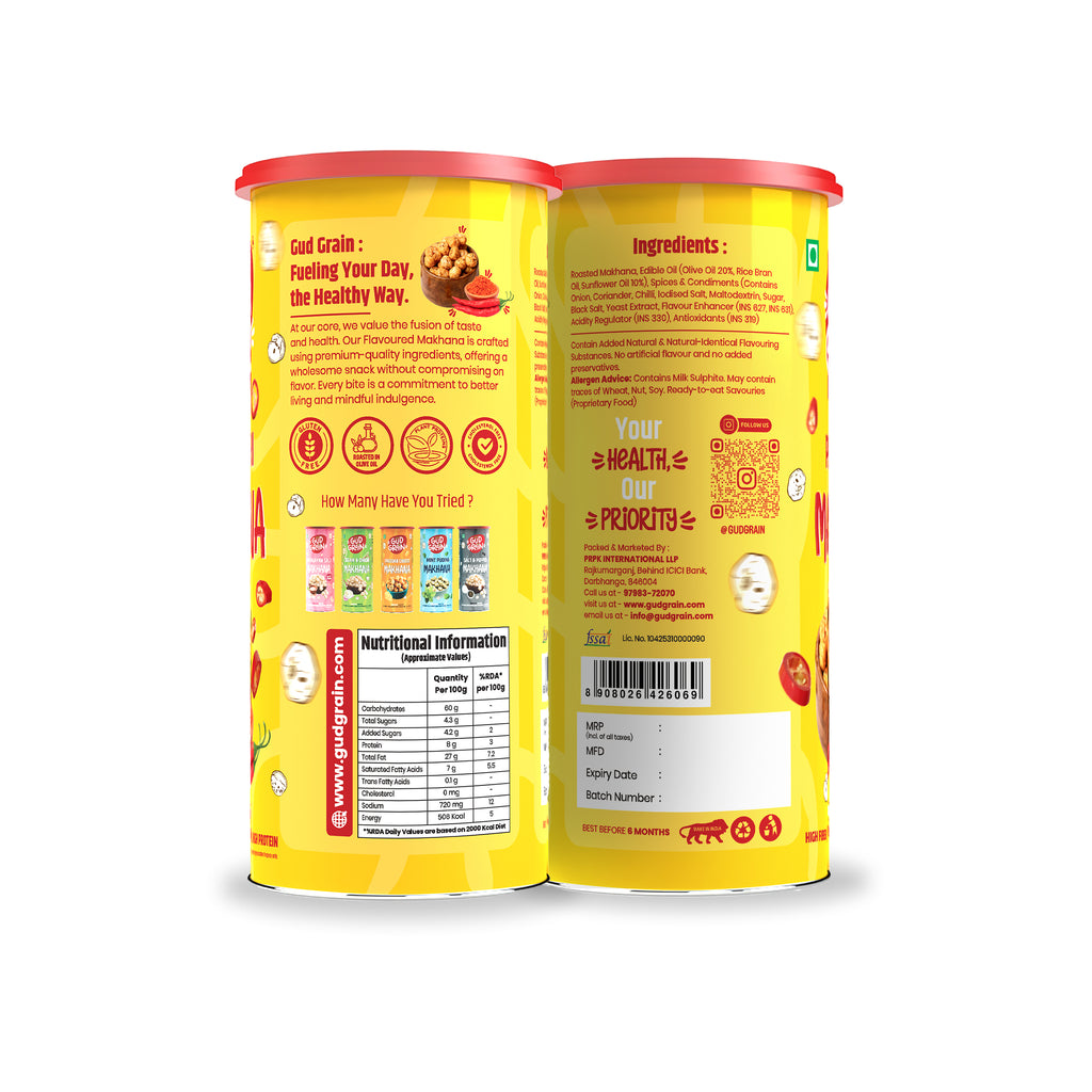 Roasted Makhana | Peri Peri | 75g | Pack of 1