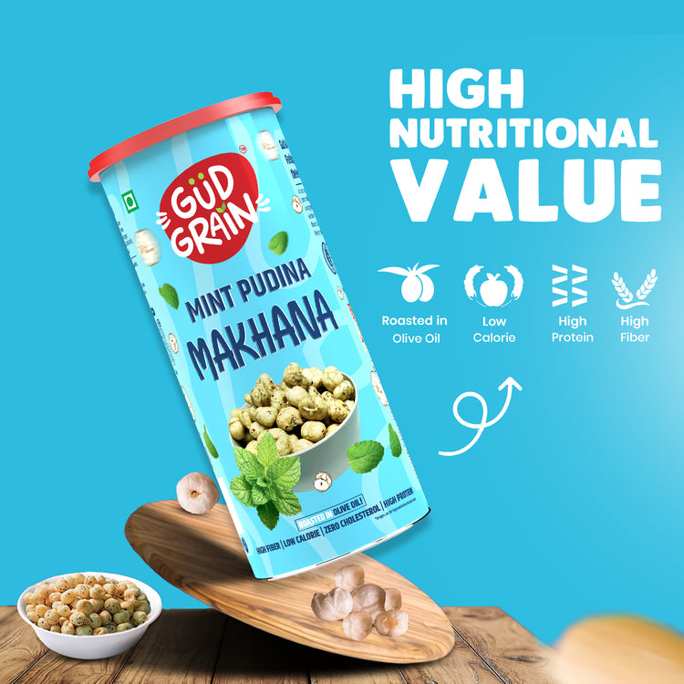 Roasted Makhana | Mint Makhana | 75g | Pack of 2